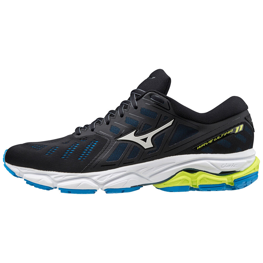 Zapatillas Running Mizuno Wave Ultima 11 Hombre Negras/Blancas/Azules España DGUV-98317